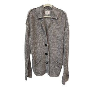 BDG Button Front Cardigan Sweater Sz XS Long Sleeve Gray Acrylic Blend Cozy Knit
